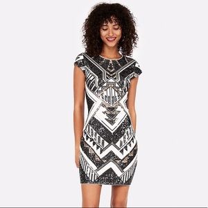 Art Deco Sequin Bodycon Mini Dress